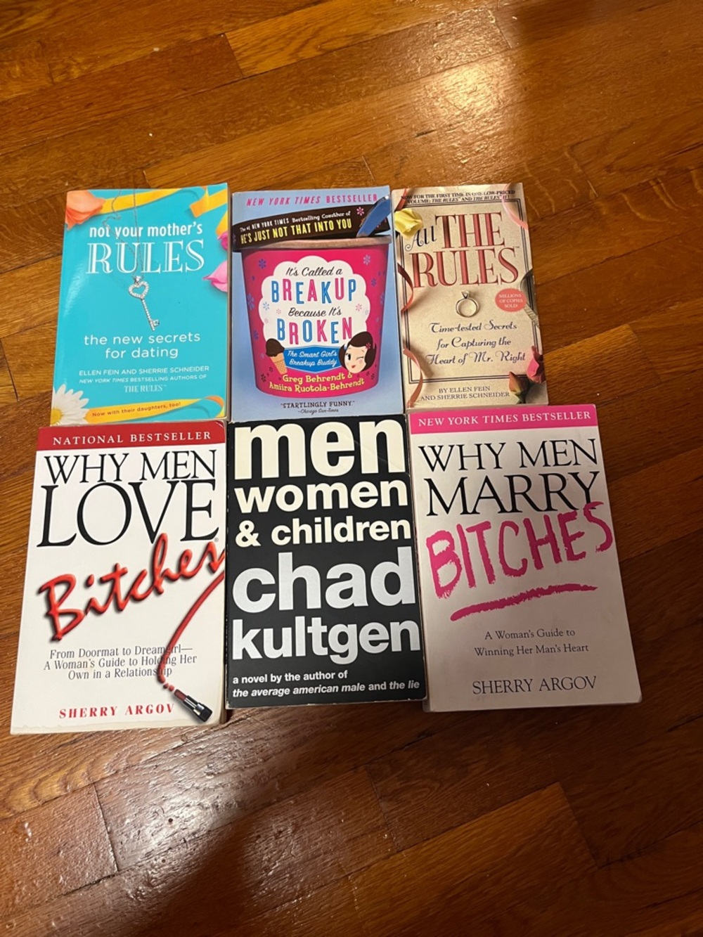 WHY MEN LOVE BITCHES/ MARRY BITCHES/THE RULES. Set of 6 Relationship Books.
